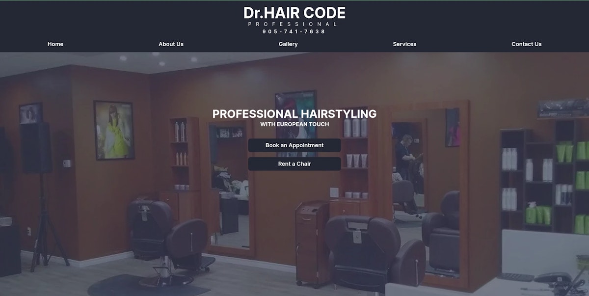 Web Development Hamilton Portfolio Item Image | Dr Hair Code